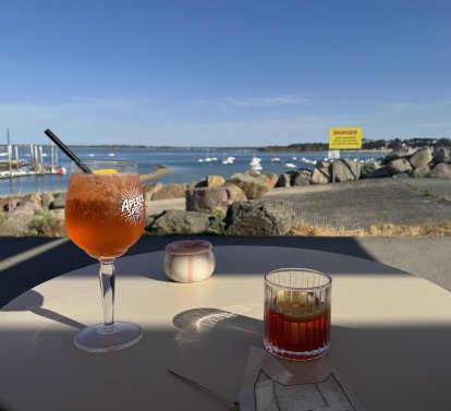 Cocktails met uitzicht "onderweg"..
